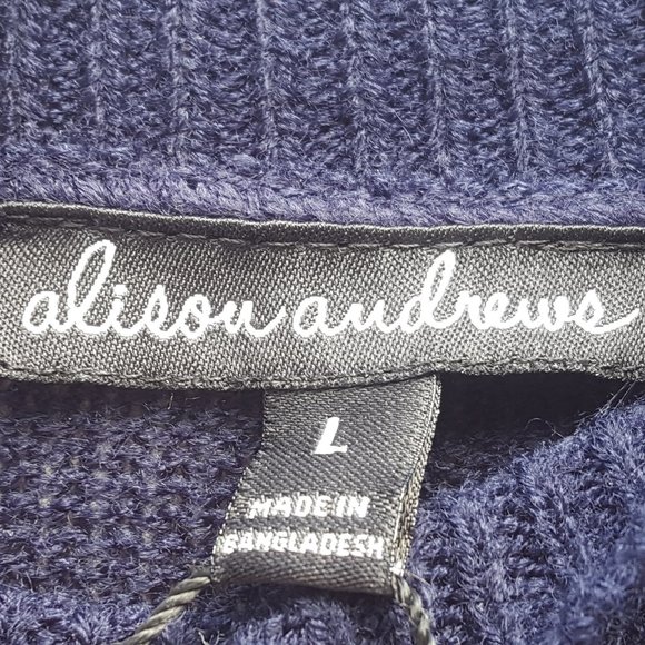 Alison Andrews color block sweater with fun sleeves - Picture 6 of 6